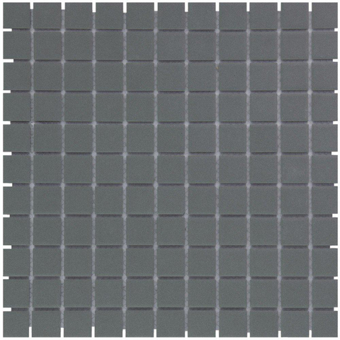 The Mosaic Factory London mozaïektegel - 30x30cm - 6mm - vierkant - R11 - mat dark grey (grijs) SW62242