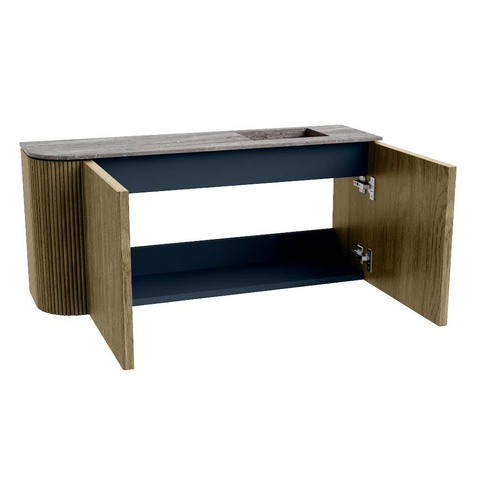 Mondiaz JOYA-DLUX 91.6cm toiletmeubel - ronding links kleur Dusk - Wastafel FAYE positie Rechts 1 kraangat kleur Oza. SW1426010