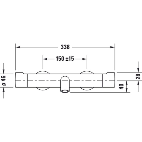 Duravit C.1 Badthermostaat - opbouw - 338x190x68mm - hoogglans chroom SW157844