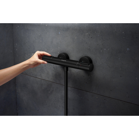 Hansgrohe Ecostat Element Mitigeur de Douche - en saillie - thermostatique - noir mat SW1186266