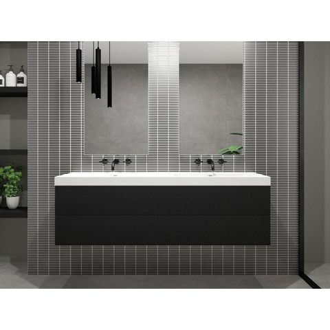 The Mosaic Factory Sevilla mozaïektegel - 30x30cm - 8mm - rechthoek - mat black (zwart) SW524001