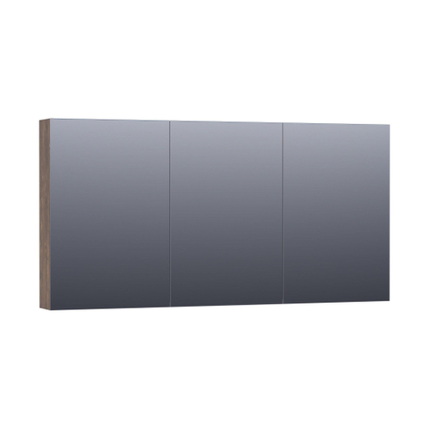 BRAUER Impress Deluxe armoire de toilette – 139 x 70 x 15 cm – LED directe – Grove (noyer) SW371720