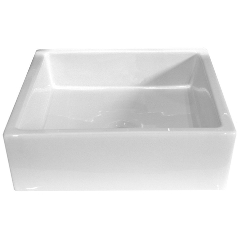 H&R Badmeubelen Elemento waskom - 40x40x12.5cm - vierkant - wit SW15792