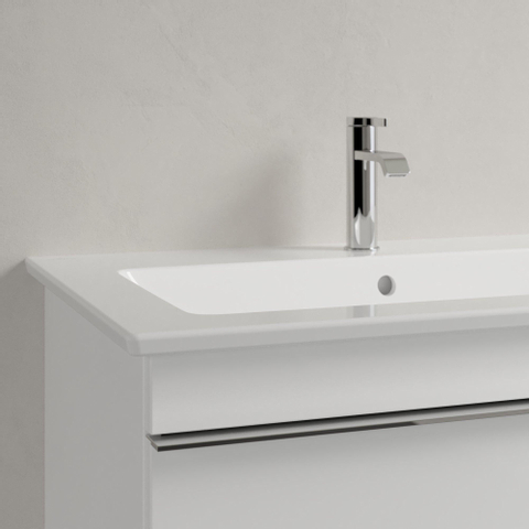 Villeroy & Boch Venticello Lavabo pour meuble avec lavabo gauche 100x50cm avec 1 trou pour robinetterie (et 2 trous perçables) avec trop plein blanc 1025126