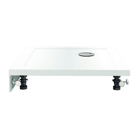 Crosswater Tray Showertray douchepaneel - 120X90cm Kwartrond - exclusief douchebak - wit SW31375