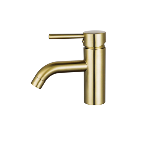 Fortifura Calvi Wastafelkraan - 14.8cm - opbouw - PVD - geborsteld messing (goud) SW720547