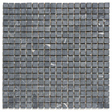 La mosaïque en pierre naturelle Mosaic Factory - 30,2x30,2cm - carrelage mural et de sol - Carré - Marbre Nero Anticato Mat SW66203