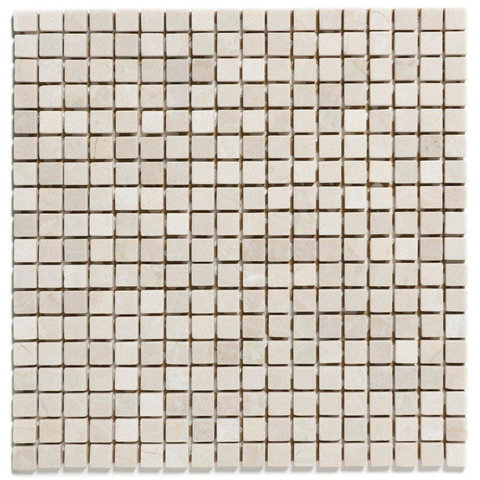 The Mosaic Factory Natural Stone mozaïektegel - 30x30cm - 8mm - marmerlook - mat botticino anticato (beige) SW66202