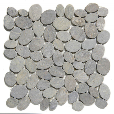 The Mosaic Factory Natural Stone mozaïektegel - 30.5x30cm - wand en vloertegel - Organisch - Marmer Grey Mat SW66199