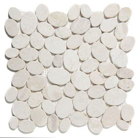 The Mosaic Factory Natural Stone mozaïektegel - 30x30cm - organisch - marmerlook - mat ivory (wit) SW66198