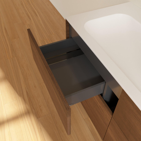 Villeroy & Boch finion wastafelonderkast - 119.6x59.1cm - 4 lades - Walnut (mat hout) SW479527