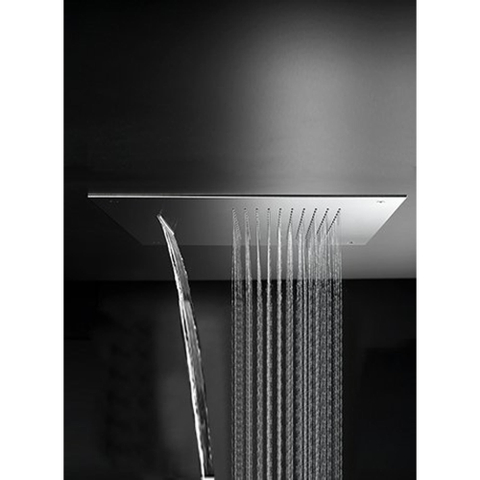 Hotbath Mate Inbouwhoofddouche vierkant - met cascade - 50x50cm - hoogglans chroom SW61984