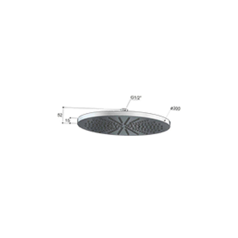 Hotbath Mate Hoofddouche rond - 30cm - geborsteld nikkel (RVS) SW12493