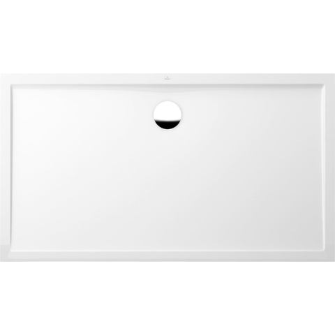 Villeroy & Boch Futurion Flat douchebak quaryl rechthoekig - 160x90x2.5cm - White Alpine (glans wit) 0930382