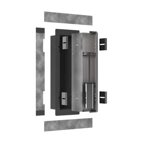Hansgrohe XtraStoris Rock Porte-brosse WC - tablette - porte carrelable - noir mat SW1590297