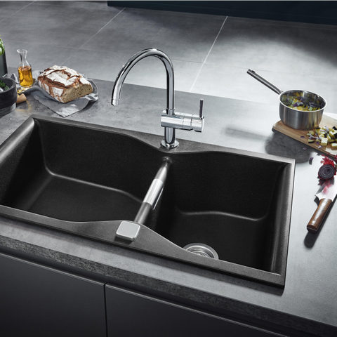 GROHE Minta Mitigeur de cuisine - haut - bec rond pivotant - chrome 0442461