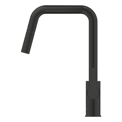 Grohe Start QuickFix Keukenkraan - met uittrekbare handdouche - met dual spray - voorsprong 22.1cm - matte black (mat zwart) SW1028176