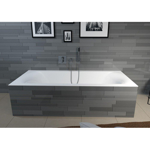 Riho Linares baignoire îlot 180x80cm rectangulaire droite acrylique blanc SW49983