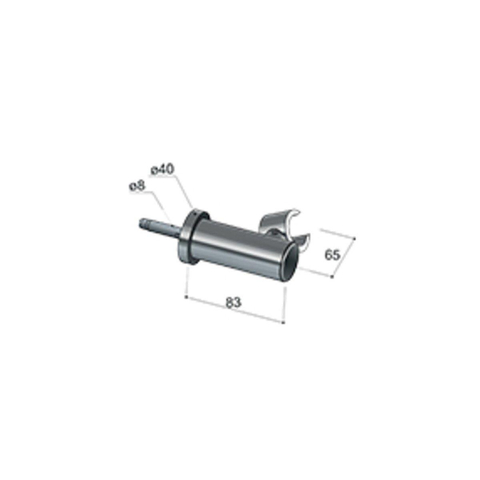 Hotbath Mate Verstelbare wandsteun haaks - geborsteld nikkel (RVS) SW12565