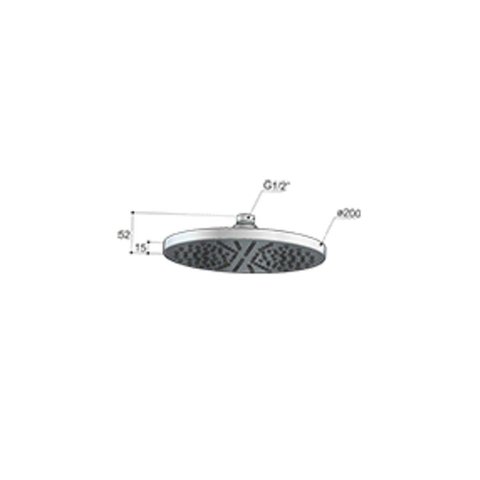 Hotbath Mate Hoofddouche 20cm rond - geborsteld messing goud SW108492