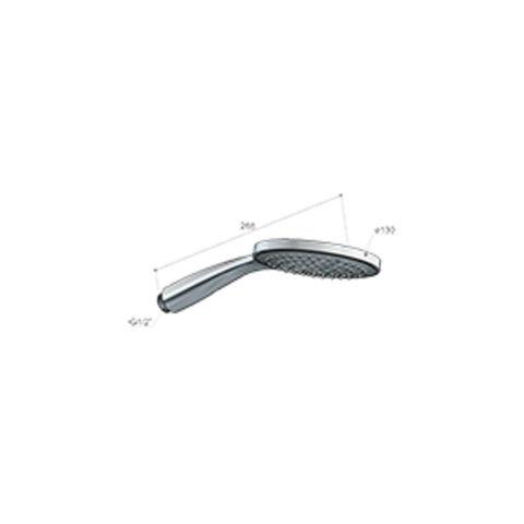 Hotbath Mate Handdouche 360 - 13cm - geborsteld nikkel (RVS) SW12472