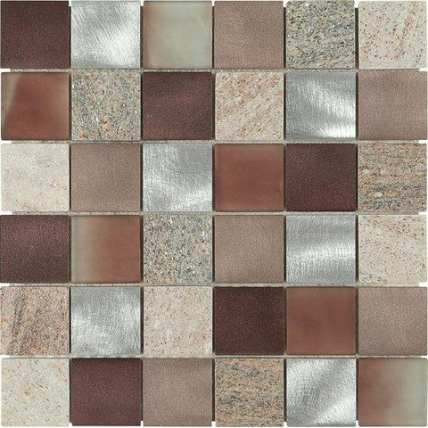 Ceralto Fenera Mosaic Mozaïektegel - 29.8x29.8cm - 8mm - Copper mat SW798693