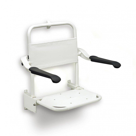 Handicare Handicare Linido siège de douche avec dossier inox blanc 0607124