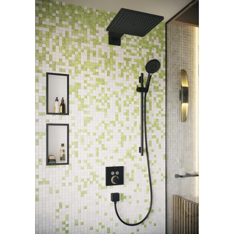 Hansgrohe AddStoris Q zeephouder - met schaal - mat zwart SW651521