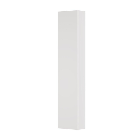 INK Badkamerkast - 35x20x169cm - 1 deur - Links en rechtsdraaiend - spiegel binnenzijde - MDF lak - wit hoogglans SB1241102
