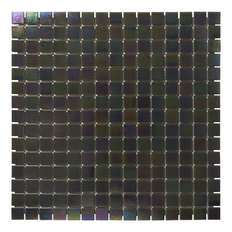 La Mosaic Factory Amsterdam carreau mosaïque - 32,2x32,2cm - carrelage mural et de sol - Carré - Verre Noir brillant SW62150