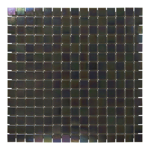 The Mosaic Factory Amsterdam carrelage mosaïque 32.2x32.2cm pour mur et sol intérieur et extérieur carré verre noir perlé SW62150