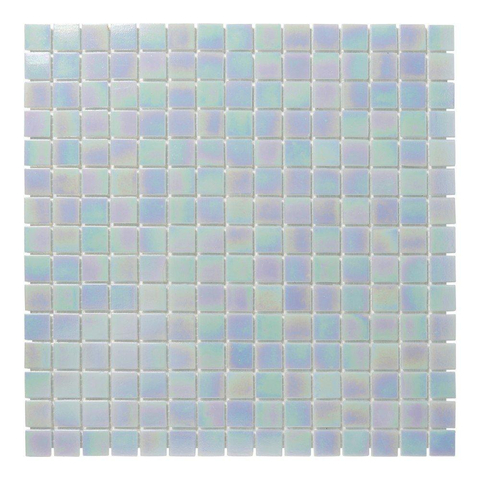 The Mosaic Factory Amsterdam mozaïektegel - 32.2x32.2cm - wand en vloertegel - Vierkant - Glas Light Blue glans SW62154