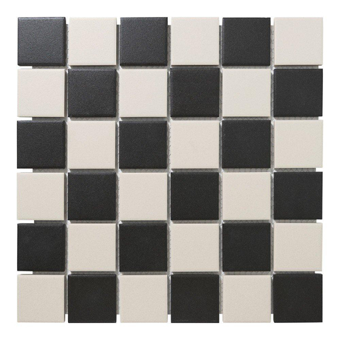 The Mosaic Factory London carrelage mosaïque 30.9x30.9cm pour sol intérieur et extérieur carré céramique damier Mix SW62225