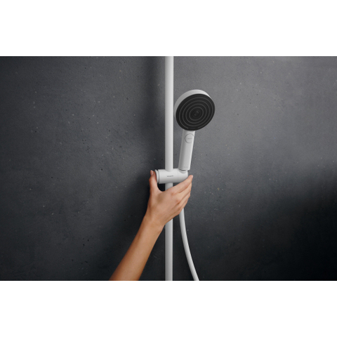 Hansgrohe Pulsify S Puro Puro1jet - showerpipe - ecosmart - 260 - thermostatisch - 3jet - handdouche en doucheslang - 160cm - thermostaat - mat wit SW1151840