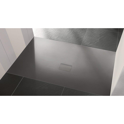 Villeroy & Boch Squaro infinity douchebak - 140x80x4cm - Anthracite (grijs) SW28764