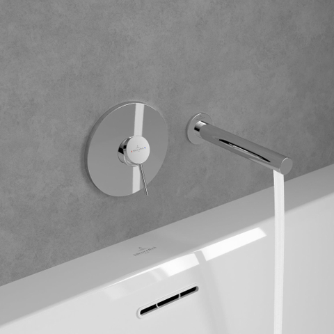 Villeroy & Boch Loop & Friends badtoevoer - voor wandmontag - 225mm - hoogglans chroom SW974016