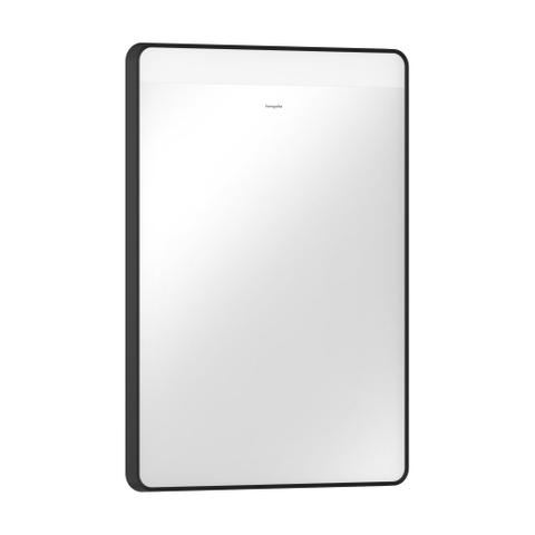 Hansgrohe Xarita Lite Q Spiegel - 50x70cm - led verlichting - Horizontaal - wandschakelaar - mat zwart SW1165003