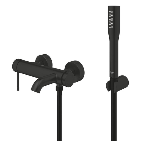 GROHE Essence New mitigeur bain-douche - avec ensemble douchette - noir mat SW1477620