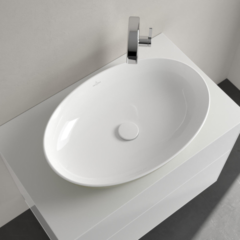 Villeroy & Boch Artis opzetwastafel - 61x41cm - zonder kraangat - zonder overloop - Sage Green (glans groen) SW644081