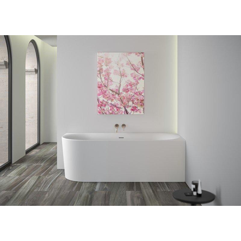 Plieger Kansas Hoekbad - 180x80x60cm - hoek rechts - met slotoverloop - met af- en overloopgarnituur - met poten - acryl - wit SW901456