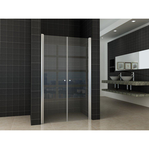 Wiesbaden Lagos Pendeldeur in nis - 80x200cm - 6mm - nano helder glas - chroom SW62371