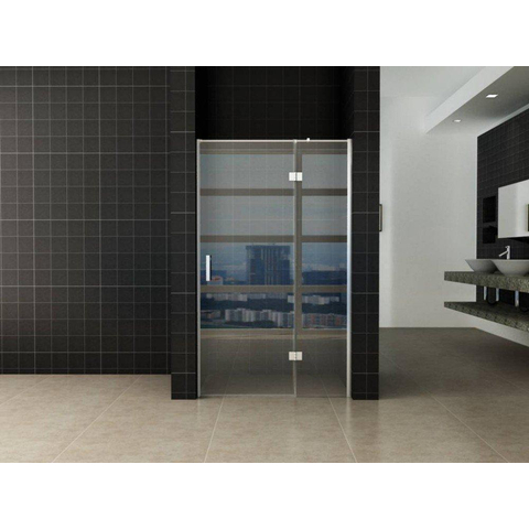 Wiesbaden Vaz nisdeur met vast deel 1200 x 2000 x 8 mm nano helder glas/chroom SW69423