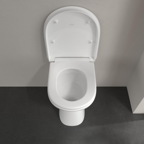 Villeroy & Boch Vicare staand toilet - zonder spoelrand - vlakspoel - zonder zitting - White Alpine (glans wit) SW880706