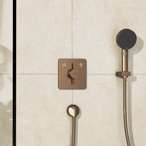 Hansgrohe DuoTurn Q Inbouw mengkraan - voor 2 functies - geborsteld brons SW918513