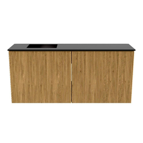 Mondiaz JOYA 90cm meuble de toilette - couleur Oak - Vasque FAYE position Gauche Sans trou de robinet couleur Urban SW1421184