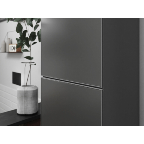 Hansgrohe Xevolos E Armoire haute - 176x40x37cm - 2 portes - façade metallic slate grey - push to open - charnière à gauche - slate matt grey SW995457