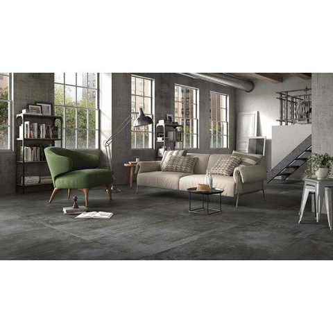 ÉCHANTILLON Ceralto Minuta Core Carrelage sol et mur 60x60cm 8mm rectifié R10 grès cérame Anthracite SW914121