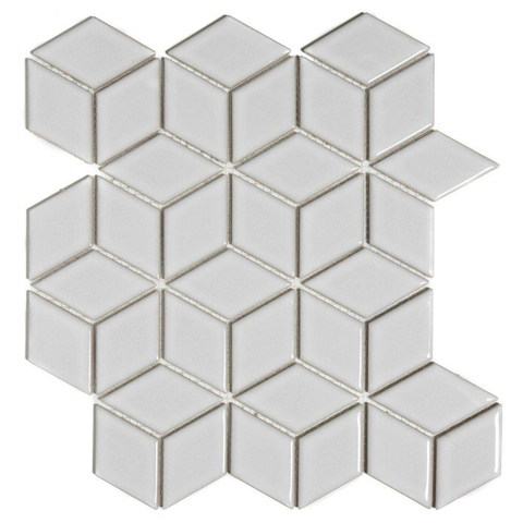 The Mosaic Factory Paris mozaïektegel - 27x31cm - 6mm - glans wit SW75886