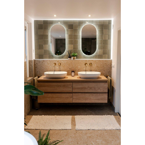 Fortifura Calvi Wastafelkraan - inbouw - met inbouwdeel - PVD - geborsteld messing (goud) SW720228