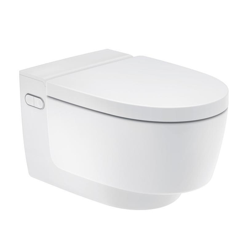 Geberit AquaClean Mera Comfort douche-wc – verwarmde zitting & föhn – met wandbediening – wit, designafdekking wit SW809493